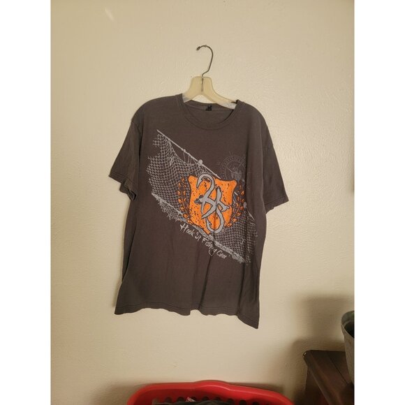 Hook Spit Fishing t-shirt vintage gray large - Picture 3 of 3